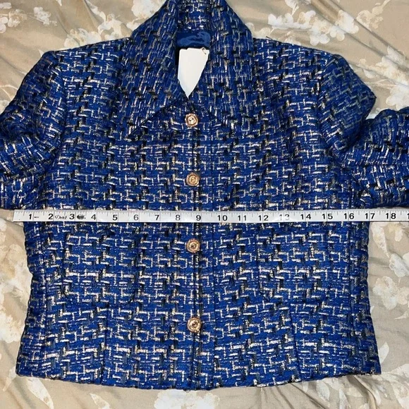 Scanlan Theodore Tinsel Tweed Jacket Size 10 NWT